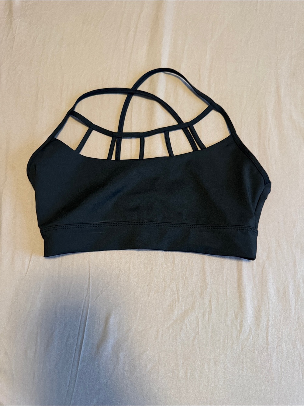 SHEIN Black Strappy Back Sports Bralette